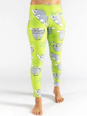 Tatami Jiu-Jitsu Spats - Green Sloth Leggings - Small